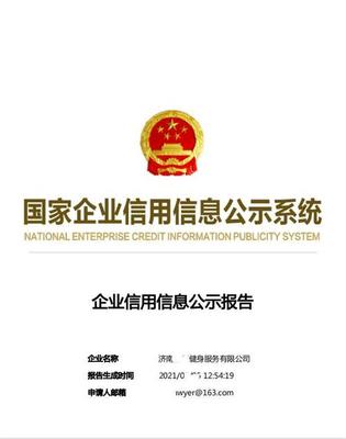 信用信息报告